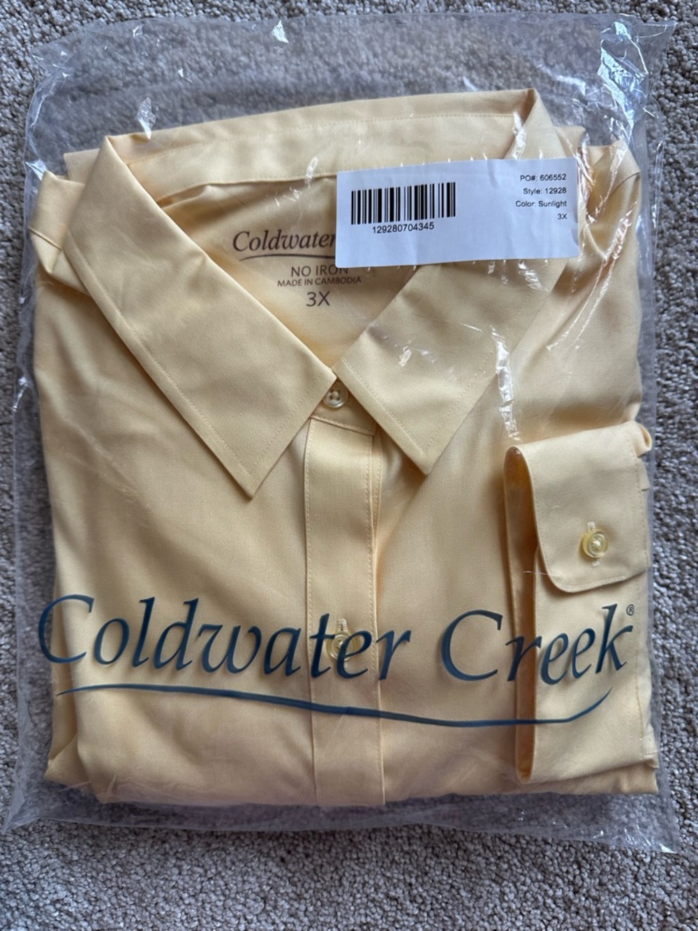 Coldwater Creek Women’s Yellow Dress Shirt